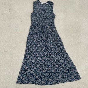Vintage 90s‎ Women Slip On Maxi Floral Dress Cottagecore Prairie Modest Romantic